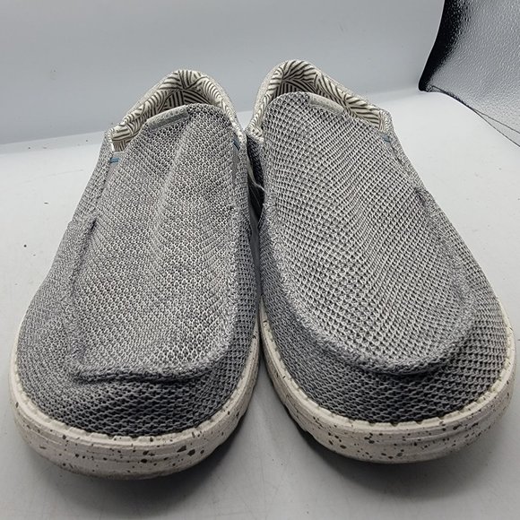 Hey Dude Mens 9 Thad Sox Sharksin Gray White Loafer Slip On Shoes Casual Comfort main image 13